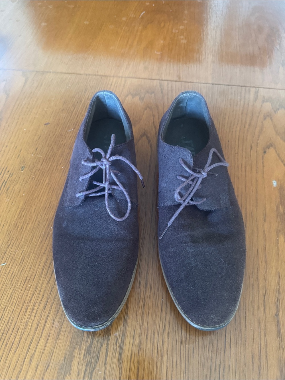 Men's Suede Derby Shoes in Dark Brown